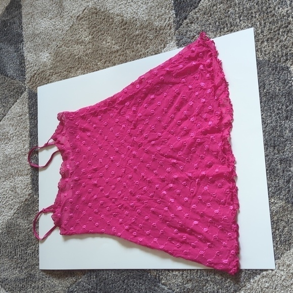 Adrianne Lingerie Mini Slip Dress Stretchy Pink Made In Canada Barbiecore - Picture 9 of 13